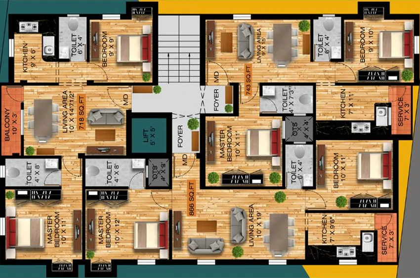Floor Plan of Sri Hari Madhav in Poonamallee, Chennai - Image 334812