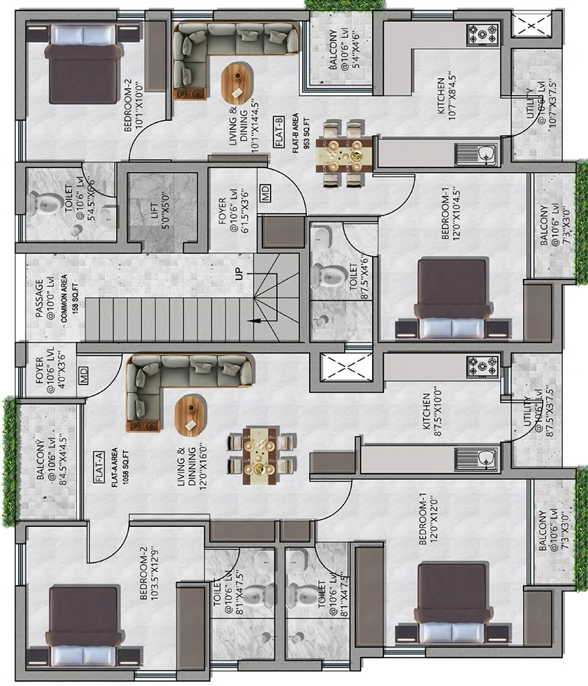 Floor Plan of Sri Hari Avantara in Avadi, Chennai - Image 334807