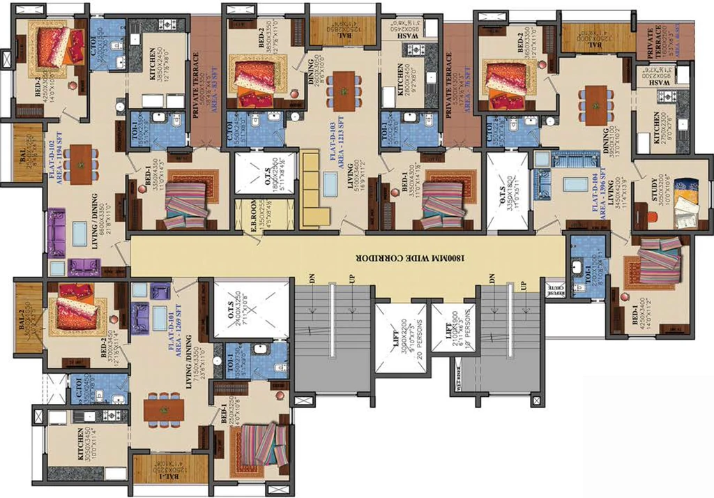 Floor Plan of Jones Blazia in Kovilambakkam, Chennai - Image 329479