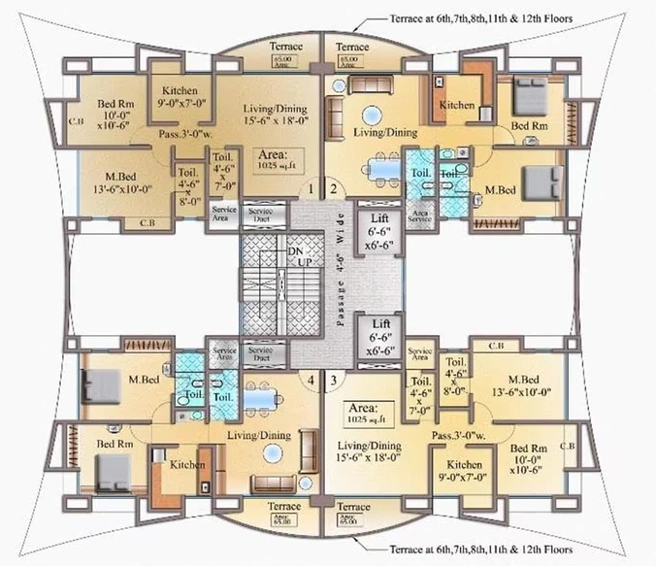 Floor Plan of Jaydeep Prathamesh Hills in Thane West, Thane - Image 241077