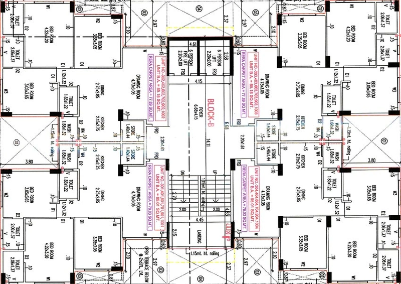Floor Plan of Shayona Fairmont in Nirnay Nagar, Ahmedabad - Image 272721