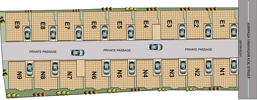 Master Plan of Poojaa Kalpavrisksham in Porur, Chennai - Image 340515