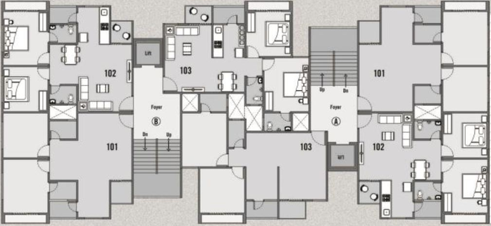 Floor Plan of Shayona Peak in Gota, Ahmedabad - Image 267698