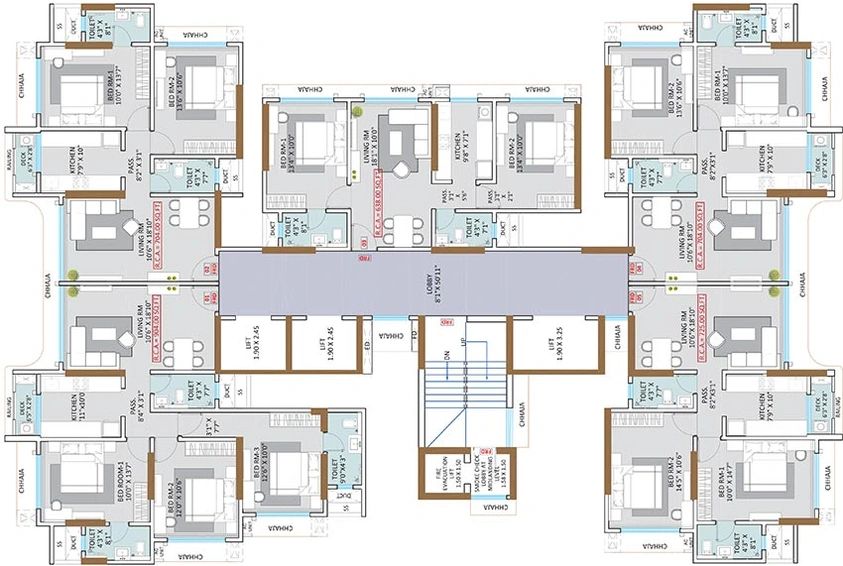 Floor Plan of Alliance Kanchan Krupa in Mulund West, Mumbai - Image 255048