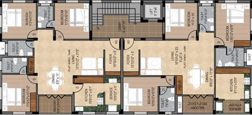 Floor Plan of Sreenivas Ramakripa in T Nagar, Chennai - Image 328348