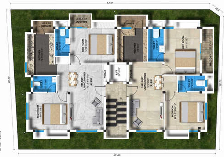 Master Plan of Sreenivas Subadra Nivas in Velachery, Chennai - Image 340602