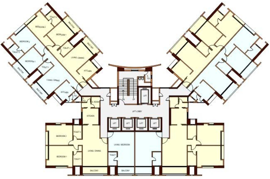 Floor Plan of Peninsula Ashok Towers in Parel East, Mumbai - Image 331448