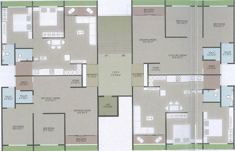Floor Plan of Satatya Pratishtha 28 in Maninagar, Ahmedabad - Image 266828