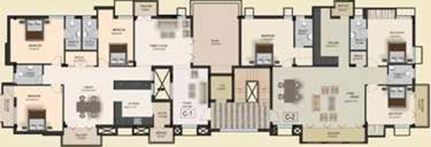 Floor Plan of Sreenivas Aradhana in Santhome, Chennai - Image 328330