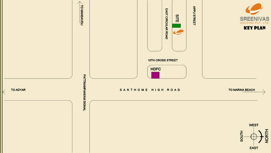 Location of Sreenivas Aradhana in Santhome, Chennai - Image 328328