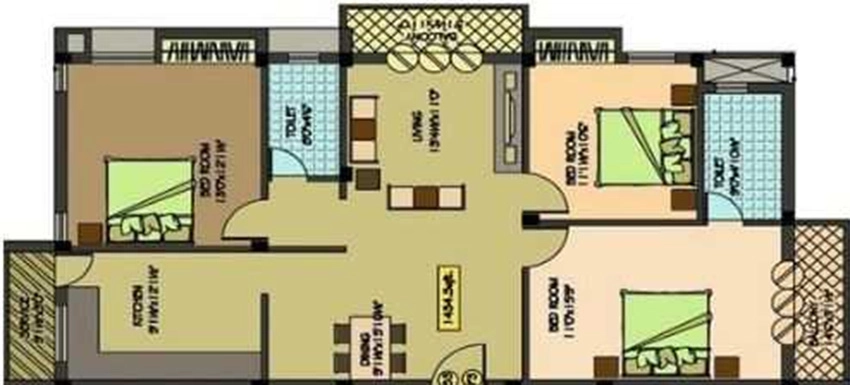 3 BHK Flat in Sreenivas Sreedhama in Chitlapakkam, Chennai - Image 883371