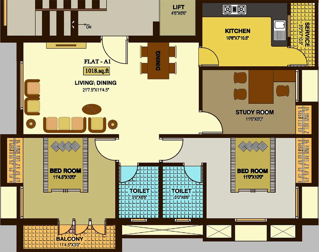 2 BHK Flat in Sreenivas Dhanalakshmi in Madipakkam, Chennai - Image 876092