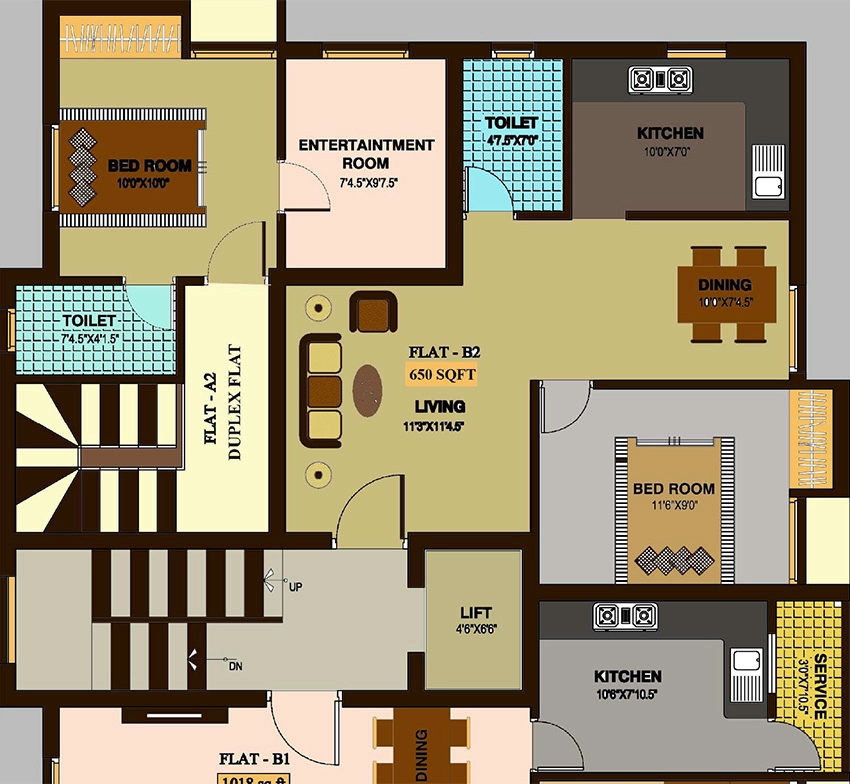 2 BHK Flat in Sreenivas Dhanalakshmi in Madipakkam, Chennai - Image 876089