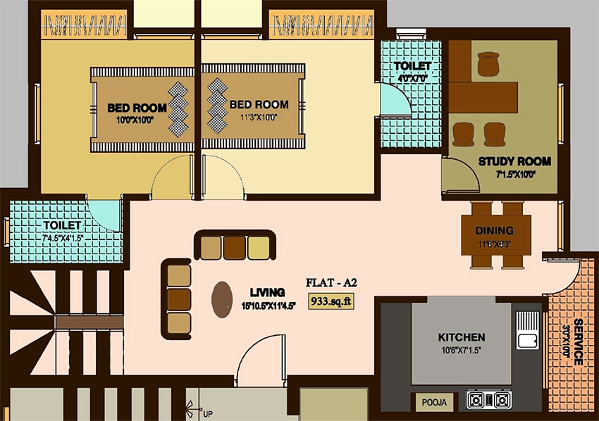 2 BHK Flat in Sreenivas Dhanalakshmi in Madipakkam, Chennai - Image 876090
