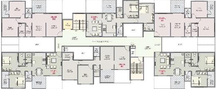 Floor Plan of RR Akshay Classic in Thergaon, Pune - Image 344184