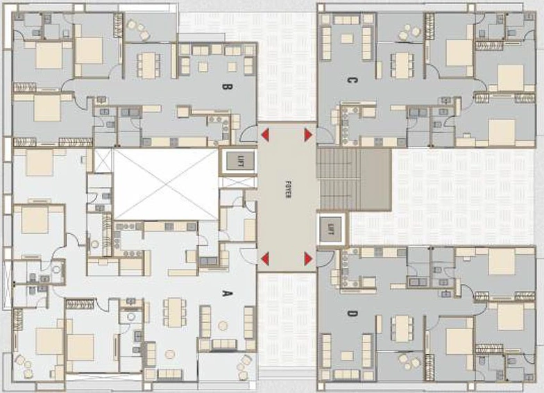 Floor Plan of Excel Aagam in Sabarmati, Ahmedabad - Image 262847