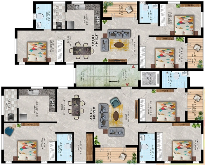 Floor Plan of KCee Anusham in KK Nagar, Chennai - Image 225854