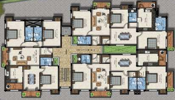 Floor Plan of KCee Varnam in KK Nagar, Chennai - Image 225954
