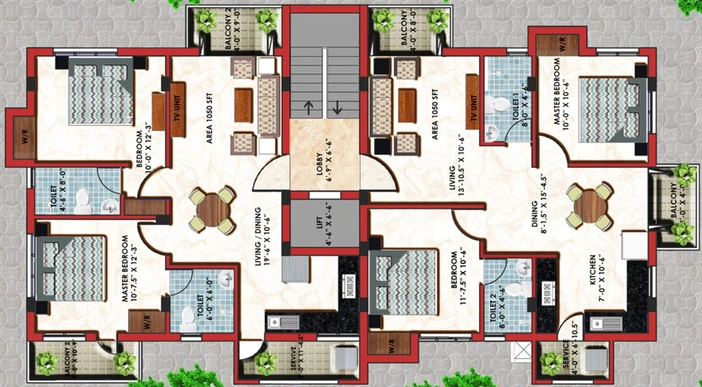 Floor Plan of KCee Manasa in KK Nagar, Chennai - Image 226058
