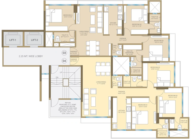 Floor Plan of Vikas Ornate in Ghatkopar East, Mumbai - Image 33494