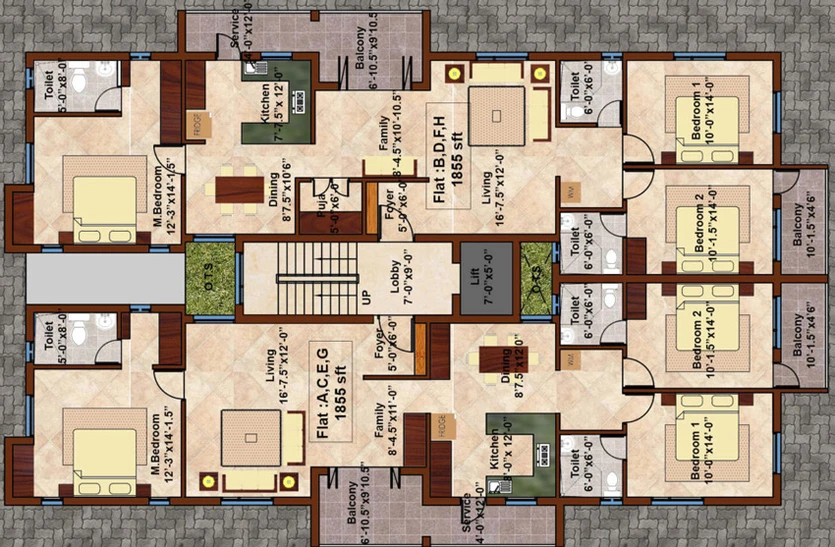 Floor Plan of KCee Anugraham in KK Nagar, Chennai - Image 226443
