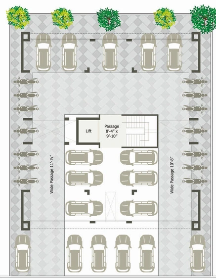 Master Plan of Navkar Tulip Residency in Alkapuri, Vadodara - Image 128196