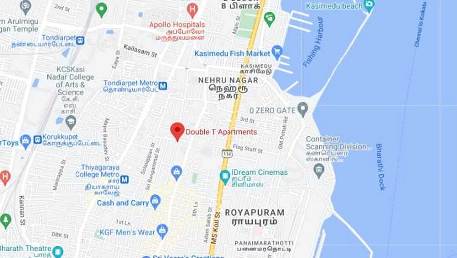 Location of Double T Rain Drops in Tondiarpet, Chennai - Image 333787