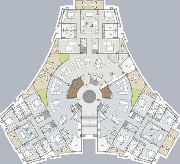 Floor Plan of Lilamani Rivervalley One in Hansol, Ahmedabad - Image 264152