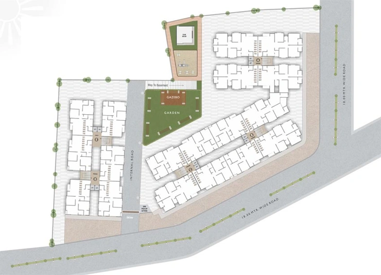 Master Plan of Shiv Sunrise Homes in Waghodia Road, Vadodara - Image 128866