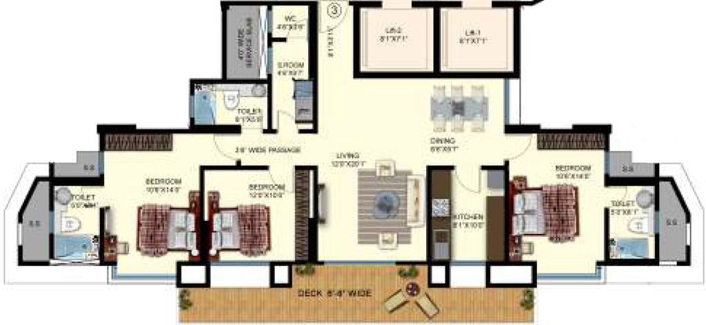 3 BHK Flat in Neelam Senroofs Phase 2 in Mulund East, Mumbai - Image 875252