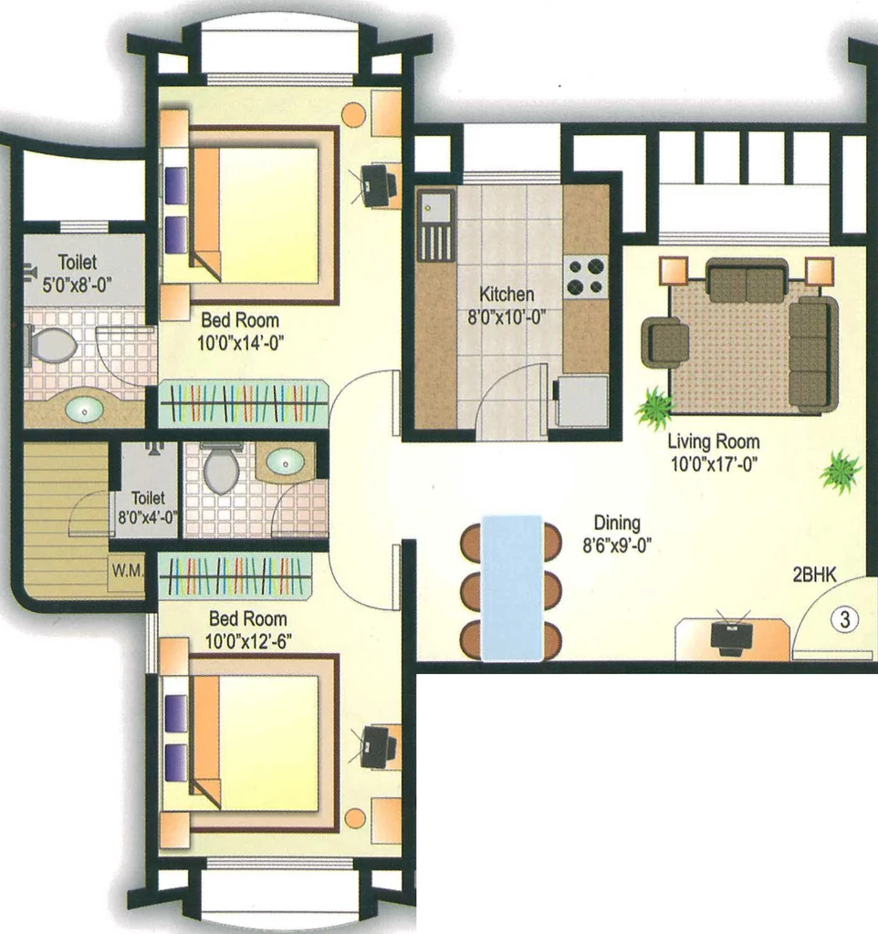 2 BHK Flat in Neelam Shree Vardhan in Mulund East, Mumbai - Image 879951