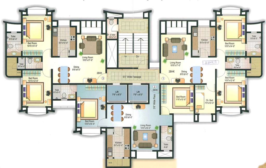Floor Plan of Neelam Shree Vardhan in Mulund East, Mumbai - Image 335123