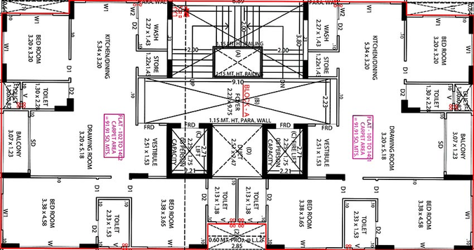 Floor Plan of Arjun Pearl in Ghatlodiya, Ahmedabad - Image 262168