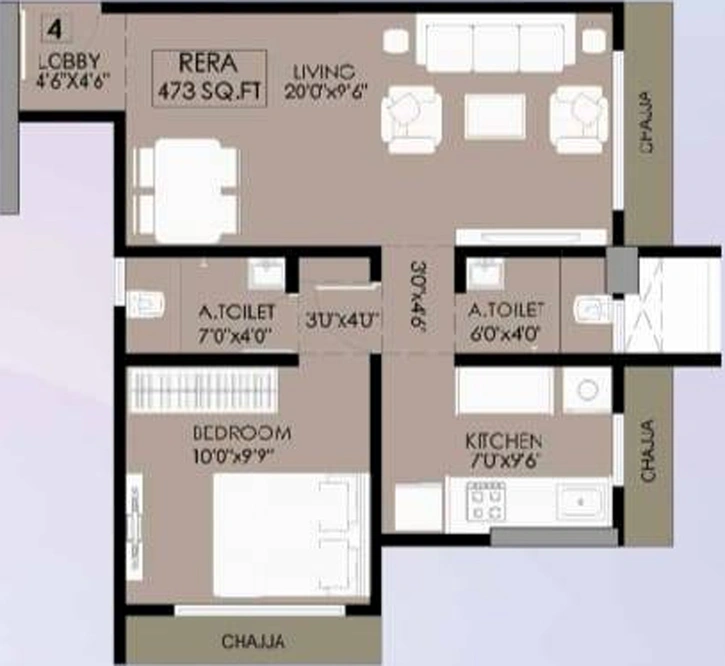 1 BHK Flat in Sayba Pearl Hans in Kurla West, Mumbai - Image 863659