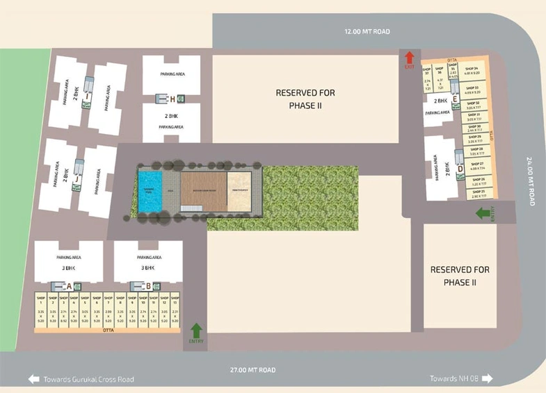 Master Plan of Wallman Sukhdham Signature in Kendranagar, Vadodara - Image 128891