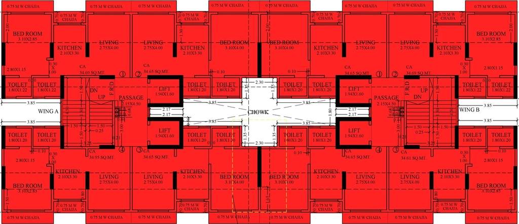 Floor Plan of Sayba Heights in Kurla East, Mumbai - Image 336072