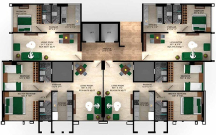 Floor Plan of Sayba Emerald in Bandra West, Mumbai - Image 306964