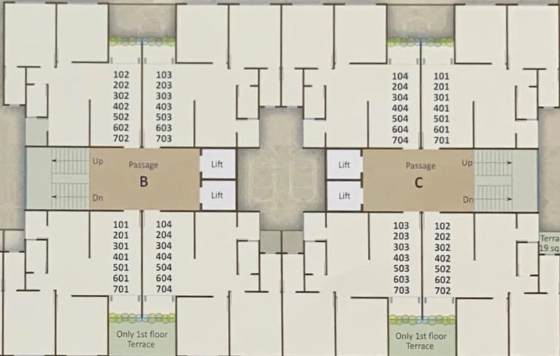 Floor Plan of Jalaram Neelkanth Greens in Bhayli Road, Vadodara - Image 128217