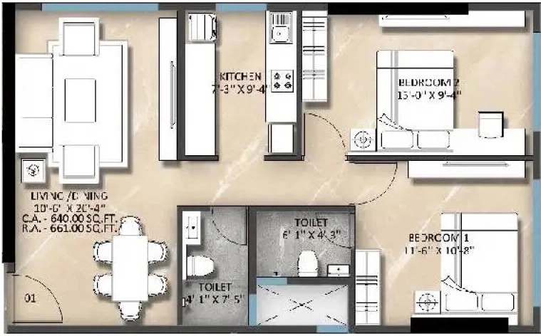 2 BHK Flat in Sayba Sapphire in Kurla West, Mumbai - Image 880512