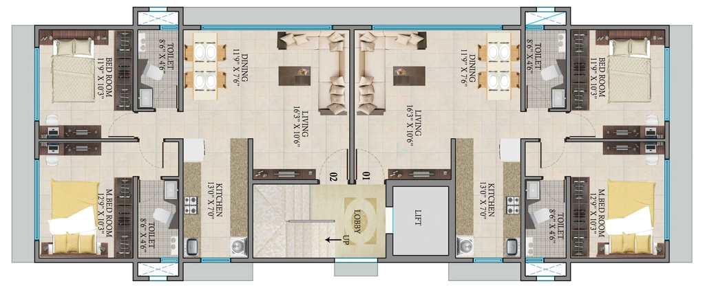 Floor Plan of Crescent Rudra in Kandivali East, Mumbai - Image 331745