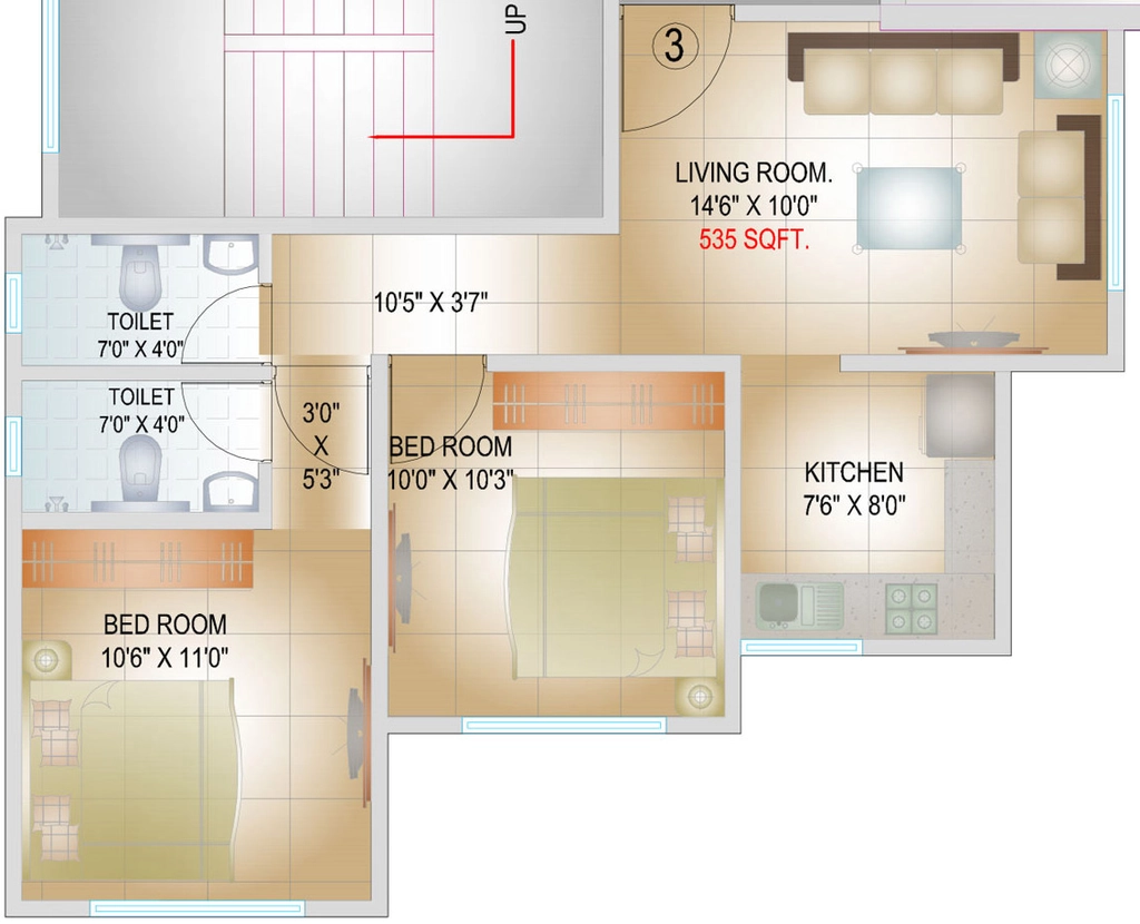 2 BHK Flat in Crescent Residency in Andheri East, Mumbai - Image 878111