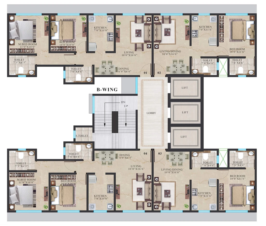 Floor Plan of Crescent Sky Heights Phase 1 in Dahisar East, Mumbai - Image 330144