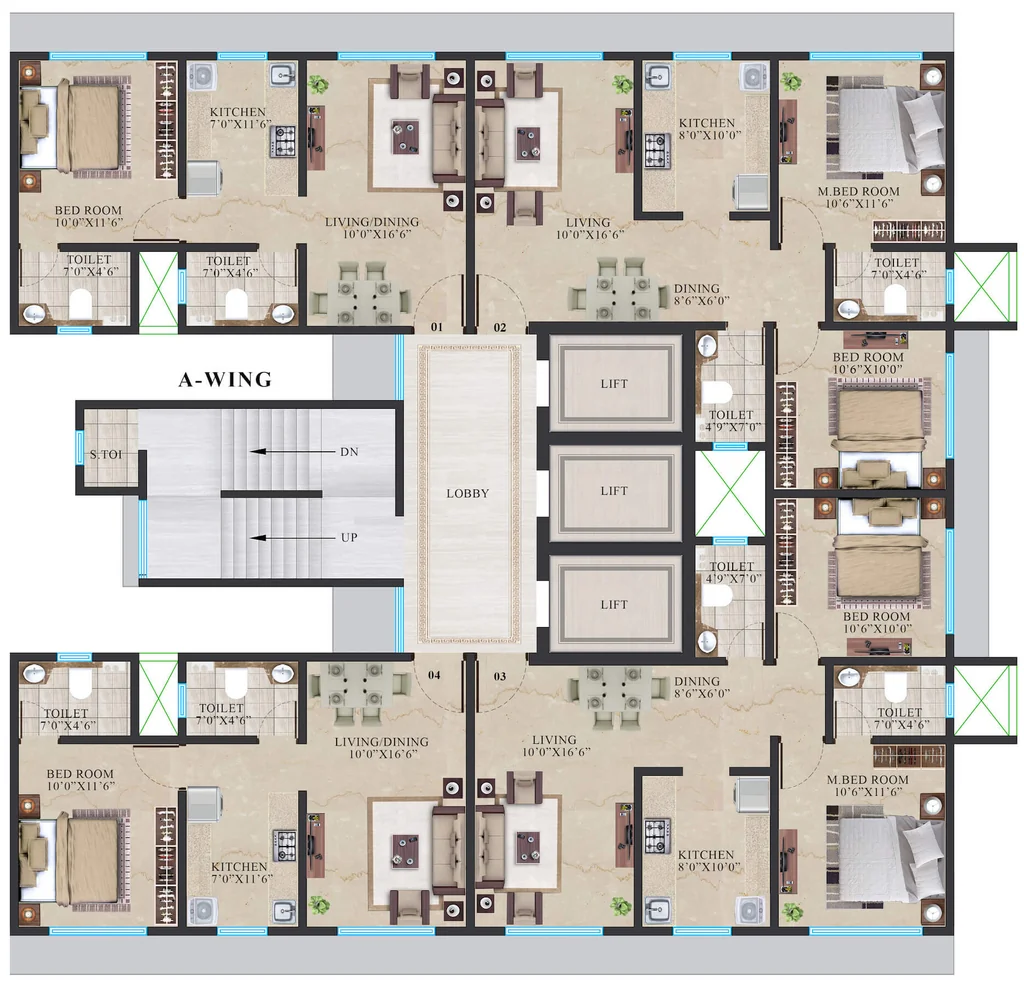 Floor Plan of Crescent Sky Heights Phase 1 in Dahisar East, Mumbai - Image 330145