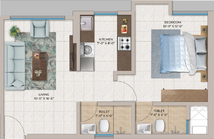 1 BHK Flat in Sadguru Avenue in Dahisar East, Mumbai - Image 462345