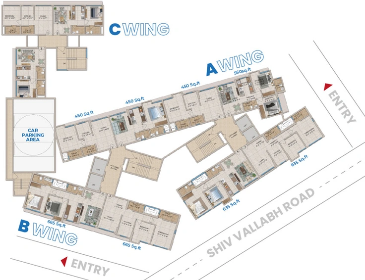 Floor Plan of Sadguru Avenue in Dahisar East, Mumbai - Image 33522