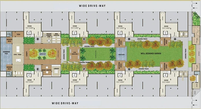 Master Plan of Ganesh Maple County in Thaltej, Ahmedabad - Image 262944
