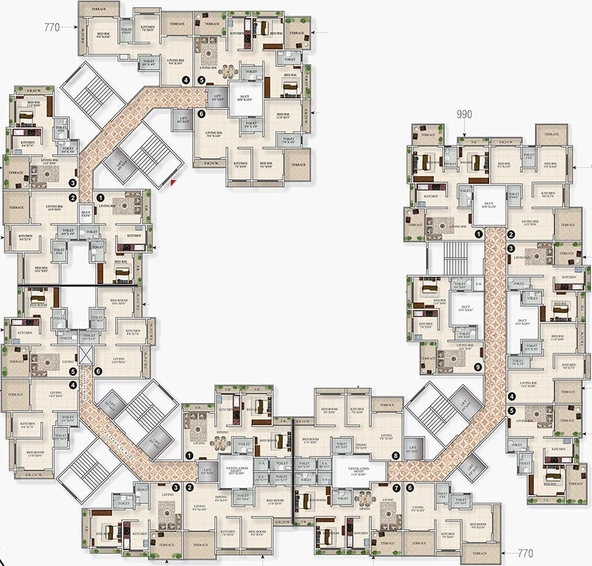 Floor Plan of Mohan Willows in Badlapur East, Thane - Image 243034