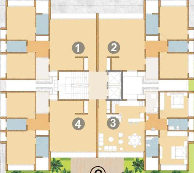Floor Plan of Ganesh Satva in Paldi, Ahmedabad - Image 262960