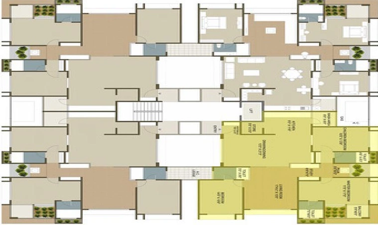 Floor Plan of Ganesh Suyojan in Sola, Ahmedabad - Image 263016