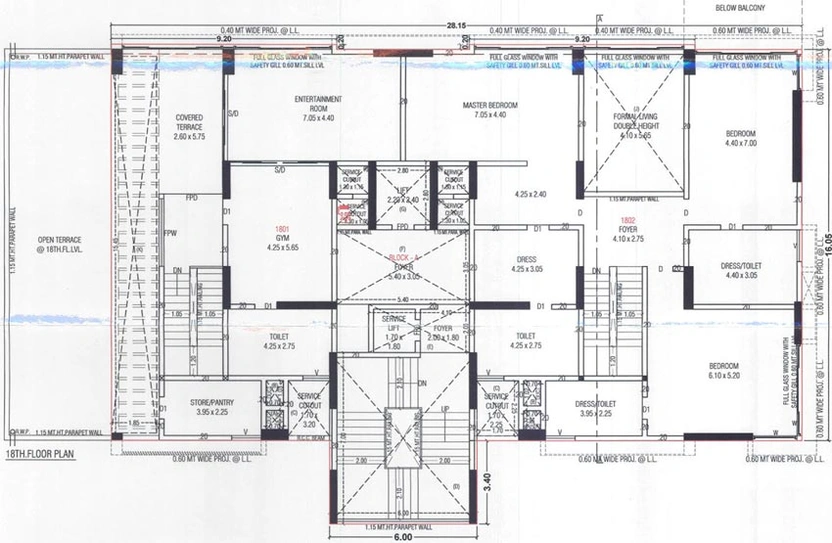 Floor Plan of Adi Shantigram The Storeys in Shantigram, Ahmedabad - Image 128088